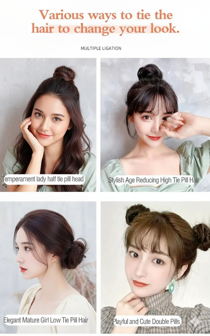 Bird Nest Fluffy Hair Bun Wig